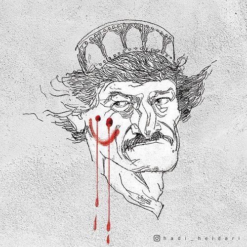 کارتون هادی حیدری برای طنزپرداز افغان