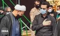 حضور آذری جهرمی در مراسم تاسوعای حسینی