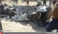 خودروی سمند بعد از تصادف +عکس