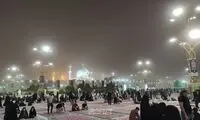 گرد و خاک شدید در حرم رضوی