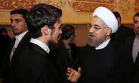 عکس: خوش و بش روحانی با سید احمد
