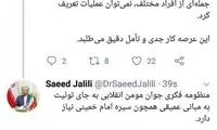 سعید جلیلی منتقد فرهنگ توییتری شد