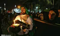 عزاداری دسته سقا‌ها در شب شام غریبان‎