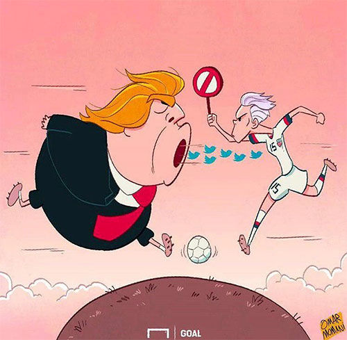 کارتون: حمله ترامپ به کاپیتان فوتبال زنان آمریکا