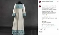 لباس ابریشمی فرح پهلوی حراج شد
