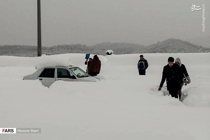 ویدئویی از بارش سنگین برف در استان کردستان