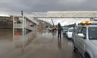 برخی خیابان‌های شیراز را آب گرفت