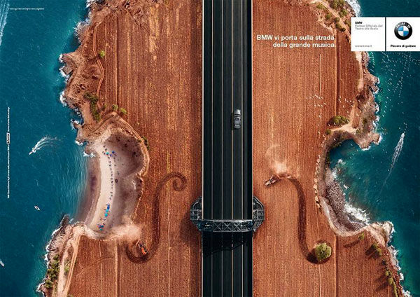 چشم انداز هوایی جاده ها از نگاه BMW، شبیه آلات موسیقی!