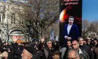 مراسم تشییع جان باختگان حادثه سمنان