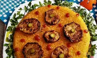 طرز تهیه بادمجون پلوی قزوینی