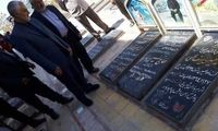 حضور سردار سلیمانی در کنار آرامگاه ابدی‌اش
