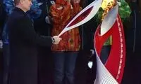 پوتین مشعل المپیک زمستانی را روشن کرد