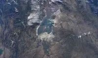 دریاچه ارومیه⁩ از چشم‌انداز ایستگاه فضایی