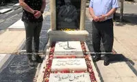 علی پروین بر سر مزار علی انصاریان