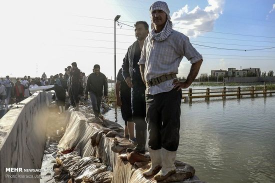 سیلاب در ورودی اهواز