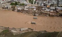 تصاویر هوایی از مناطق سیل‌زده لرستان
