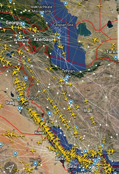 بازگشت پرواز‌های عبوری به آسمان ایران