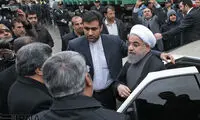 حضور روحانی در محل حادثه پلاسکو