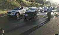 واژگونی پژو۲۰۷ در بزرگراه خرازی تهران