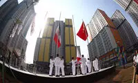 اهتزاز پرچم ایران در دهکده بازی‌های آسیایی