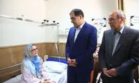 عیادت وزیر بهداشت از دختر فداکار سرپل ذهابی