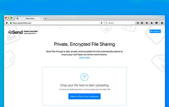 ارسال سریع و امن فایل با سرویس جدید موزیلا