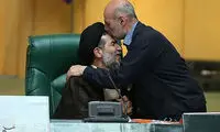 عکس: بوسه اصلاح طلب بر پیشانی اصولگرا
