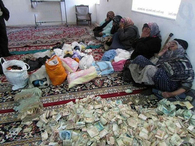 تصویری از اموال و دارایی چند متکدی تهرانی