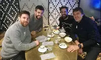 ملاقات مسی و پیکه با ستاره چلسی