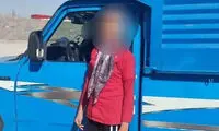 توقیف خودروی نیسان با رانندگیِ دختر ۱۱ ساله!
