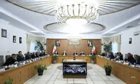 تصاویری از هم‌نشینی وزرای پزشکیان و رئیسی