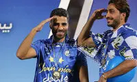 تمرین سلام نظامی بازیکنان سرباز استقلال