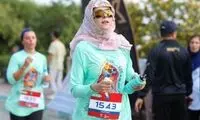 تصاویر خاص از چند زن در مسابقه ماراتن کیش
