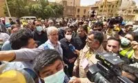 معاون اول رئیسی در محل ریزش متروپل
