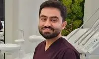 شعارنویسی روی دیوار مطب یک دندانپزشک