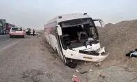 اولین ویدئو از تصادف هولناک اتوبوس زائران ایرانی 