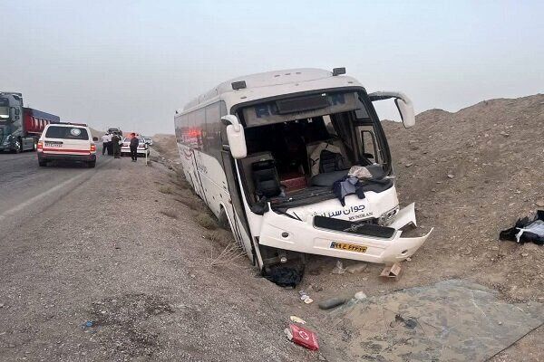 اولین ویدئو از تصادف هولناک اتوبوس زائران ایرانی 