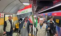 تصاویری از حضور مسافران عراقی در مترو تهران