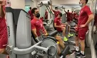 تمرین بدنسازی پرسپولیس در سالن سیدجلال