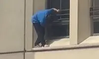 اقدام خطرناک یک شهروند برای خانه تکانی نوروز

