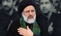عکسی از شال و عمامه شهید رئیسی در مصلی تهران