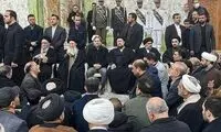 تصویری پربازدید از مراسم تشییع آیت‌الله بجنوردی