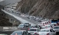 ترافیک ۶ کیلومتری در آزاد راه تهران- شمال