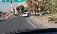 اقدام شوکه کننده راننده تیبا در اتوبان همت