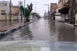 آبگرفتگی خیابان‌های آبادان به دنبال بارش باران