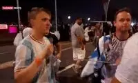 حمایت هواداران آرژانتینی‌ از ایران با شعار یاعلی!