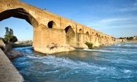 تصویر پل تاریخی دزفول در ۱۳۵ سال پیش