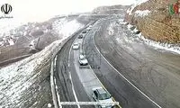 بارش برف در جاده‌های ۵ استان کشور