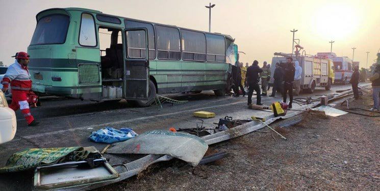 تصادف خونین دو اتوبوس در فرودگاه امام