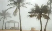 جزیره کیش غرق در مه شد!